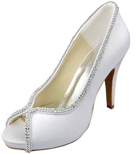 Sandales à talons pointus en satin bout ouvert chaussures soirée de mariage