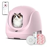 CATLINK Self-Cleaning Litter Box, Pinch-Free Safety Protection Automatic Litter Box for Multiple Cat, Fat, Short-Legged, Suitable for New Cat Parent/Traveler/Beginner