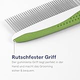 Hundekamm & Katzenkamm für Fellpflege Mittel- bis Langhaar Haustier - 2-in-1 Fellkamm für Katzen & Hunde - Kamm zum Entwirren und Entfernen von Knoten & Verfilzungen - Ebook-Anleitung