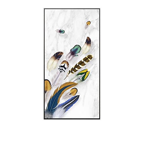Peinture diamant 5D plumes colorées 80x200cm grand format
