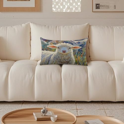 Funda de almohada rectangular de felpa suave de 12 x 20 pulgadas 5