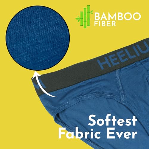 Image of HEELIUM Bamboo Underwear Brief for Men | 3X Softer Than Cotton & Odour Free | Stretchy Fabric & Durable Waistband