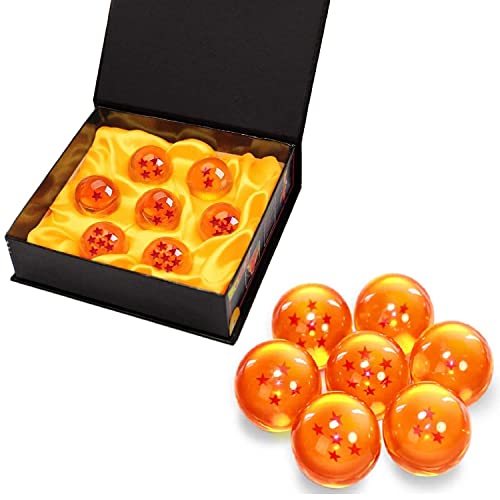 7 Piezas Bolas Dragon Ball, Bolas de Dragón 1 a 7 Estrellas con Caja de Regalo, Regalo de Año Nuevo para Coleccionar o Regalar para Niños,Coleccionables para Dragonball Z Regalo - Diámetro 4,3CM Cover