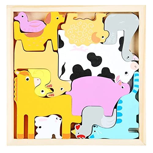 TRU TOYS Handcrafted 3D Wooden Jigsaw Puzzle; Pre Education Alphabet & Number Learning Multicolour Toy Blocks for Boys and Girls 16 cm x 16 cm (Pet Animals) (B0BG1YVX85) Amazon Price History, Amazon Price Tracker