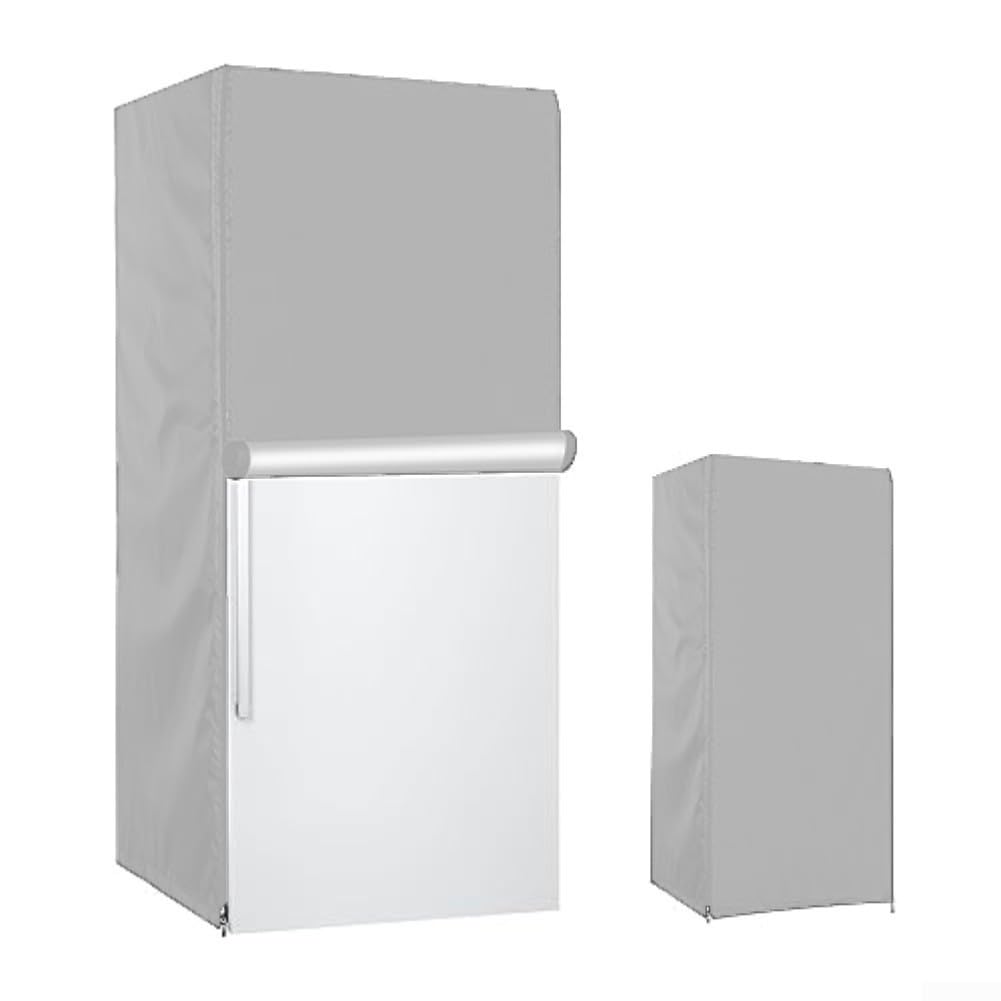Kühlschrankabdeckung, wasserdicht, staubdicht, schützend, aufrecht, Getränkekühlerabdeckung mit Reißverschluss und Belüftung, Kühlschrank-Schutzabdeckung, passend für verschiedene Größen (56 x 59 x 87