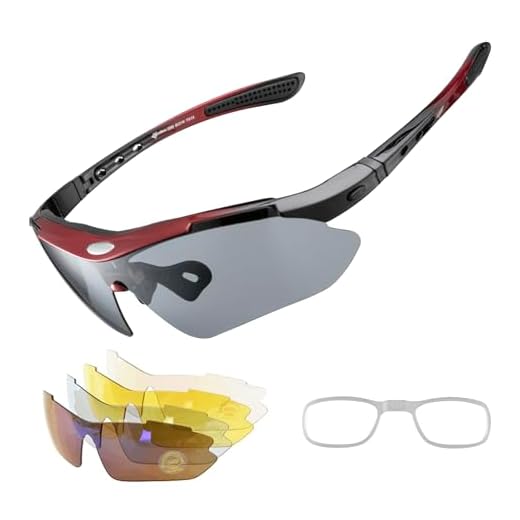ROCKBROS Óculos de sol esportivos polarizados com proteção UV para atividades ao ar livre