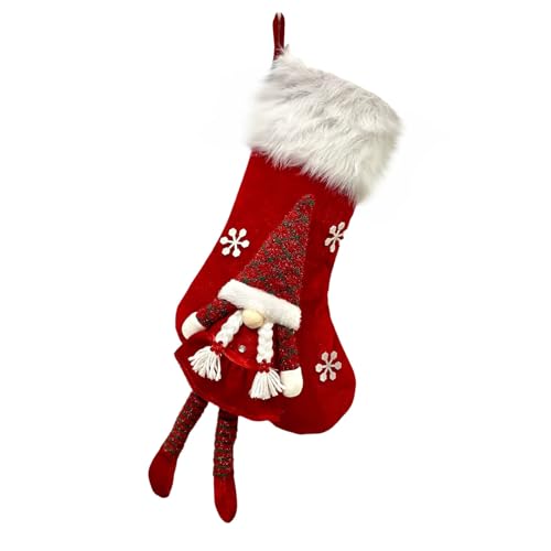 17.7inch Christmas Gnomes Stockings with White...