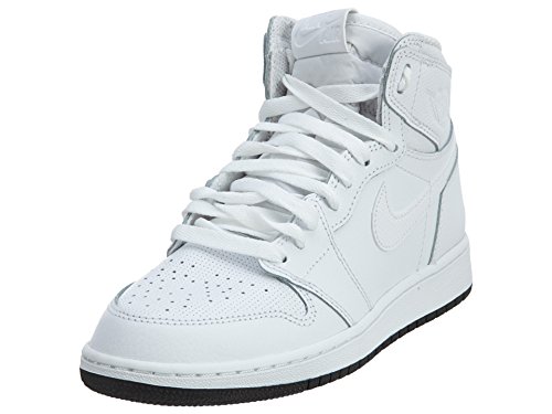 Jordan Nike Kids Air 1 Retro High OG Bg Boys Basketball-Shoes 575441-100_5Y - White/Black White