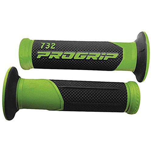 Pro Grip-Grip de carretera de densidad de Superbike 732Duo Verde/Negro 732gnbk