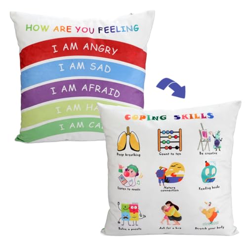 B BBPM Classroom Must Haves Throw Pillow Covers Set of 2 - Calming Corner School Counselor Office Mental Health Pillow Decor Calm Down Corner Items for Home Kids Dutch Velvet 18x18 Inch - Image 7