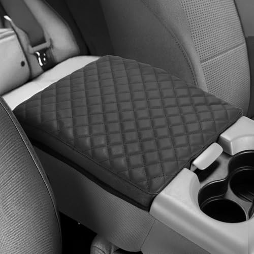 JOYTUTUS Center Console Cover Compatible with 2004-2010 Ford F150 with 40/20/40 Jump Seat Leather Armrest Cover Center Console Cushion (Jump Seat Only)