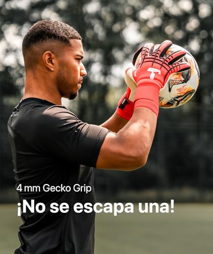 T1TAN Red Beast 3.0 - Guantes de Portero - con protección para los Dedos - Guantes de fútbol para porteros - Talla 6 - imagen 2