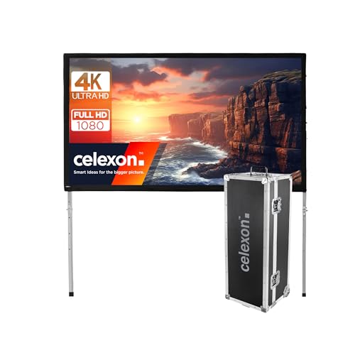 Écran de projection sur cadre pliable celexon pour projeter partout sans fixations murales