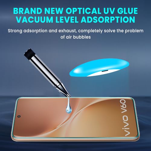 Image of ArmourPro 2 Pack Matte UV Tempered Glass for Vivo V60e and Vivo V60 5G, Premium Curved Screen Protector with Anti-Glare Finish, Edge-to-Edge Coverage, Fingerprint Friendly and Case Friendly