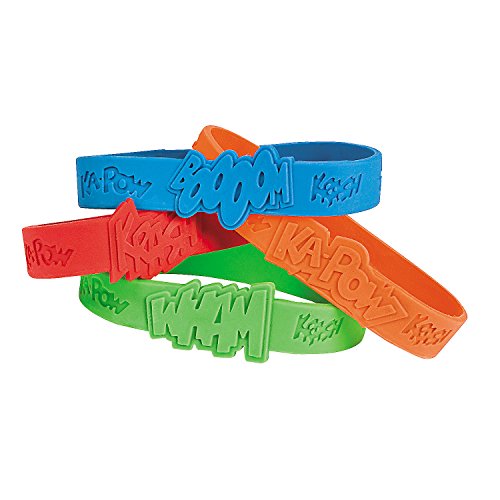 Fun Express 48 Piece Superhero Sayings Bracelets
