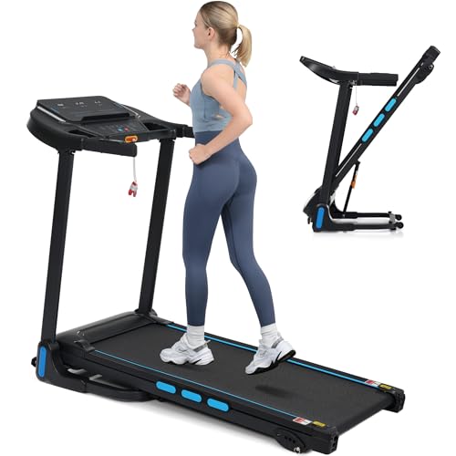 Image of New Treadmills for Home, 3.5HP Hydraulic System Auto Foldable Treadmill with Incline,10MPH 350Lbs Weight Capacity Electric Treadmills with Heart Rate Sensors,Type C & USB Charge, Speaker