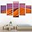 SIGNWIN 5 Panel Canvas Wall Art Modern Art Forest Multicolor Photography Relax/Calm Romantics Scenic for Home Decorations Ready to Hang - 60"x32"