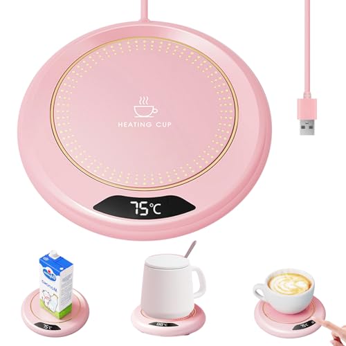 Calentador Taza USB, Calienta Tazas USB con 3 Ajustes De Temperatura, Calentador De Tazas USB Portátil con Apagado Automático De 8 Horas, Mug Warmer Táctil para Oficina, Hogar