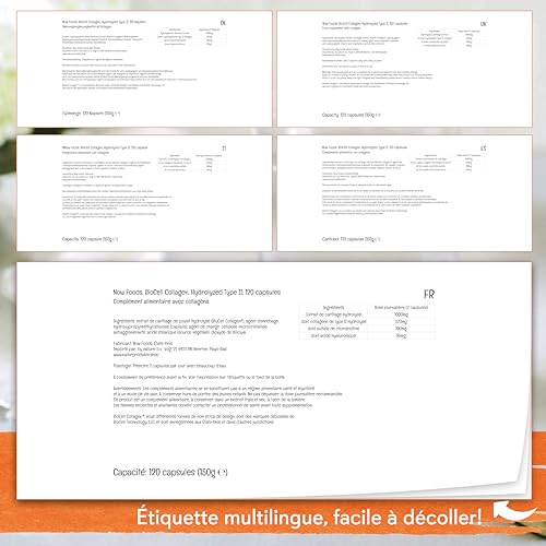 Now Foods, BioCell Collagen, Collagène Hydrolysé de Type II, 120 Capsules, Sans Gluten, Sans Soja, Sans OGM – Image 5