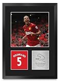 HWC Trading Rio Ferdinand Gifts Printed Signed Autograph Picture for Soccer Fans and Supporters - 16" x 12" Portrait Framed