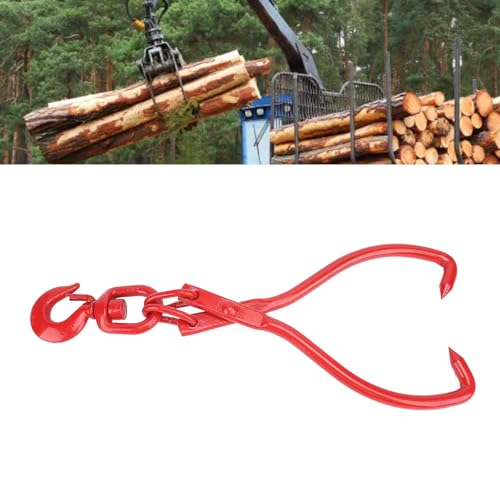16IN Log Lifting Tongs,Heavy Duty Grapple Timber Claw Enhanced Logging Tongs Hook Handling Dragging Carrying Universal Tool Lumber Skidding for Tractors ATVs Trucks Forklifts