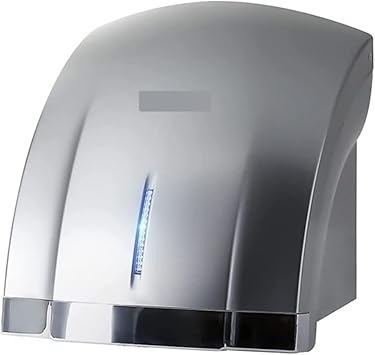 Automatic Hand Dryer 1800W Automatic Hand Dryers LED Display Smart Sensor Hot&Cold Wind High Speed Wall Mounted Commercial Drying Machine for Toilet Low Noise Level,Quick Drying Time (Silver Type)