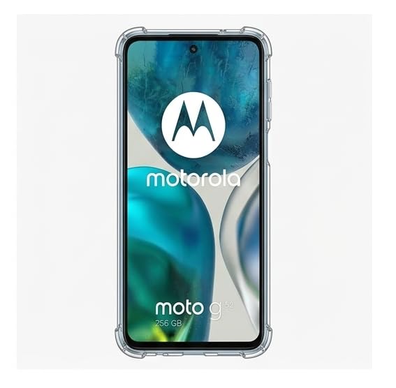 Image of Skyro Compatible with Moto G52 /G82 5G Back Case Cover | Flexible Silicon Bumper Case with Camera Protection