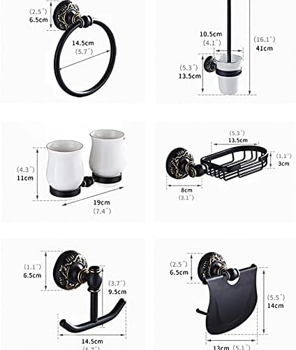 イエロー】GROWBY 黒のバスルームアクセサリーシャワータオルシェルフラックトイレブラシペーパーホルダータオル バスルームハードウェアセット タオルラック ペーパーホルダー タオルバー コーナーシェルフ トイレブラシホルダー フック アルミニウ