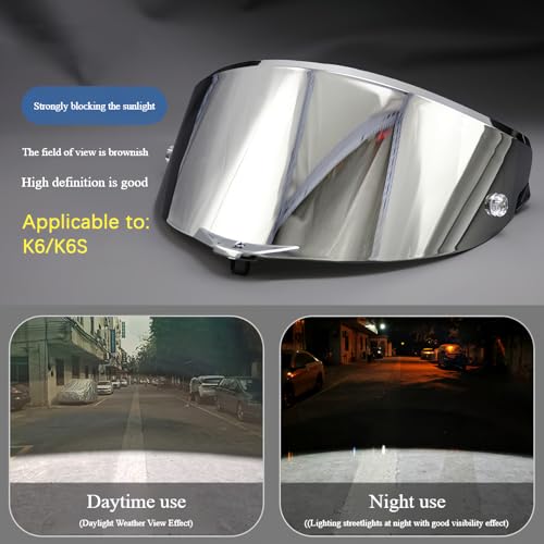 Image of AGV K6 and K6S Visor (Bright silver color)