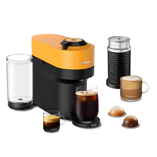 Comparison: Best Nespresso Vertuo Next Aeroccino3 4 Nespresso Vertuo Pop+ by De'Longhi with Aeroccino, 1500 watts, Mango Yellow