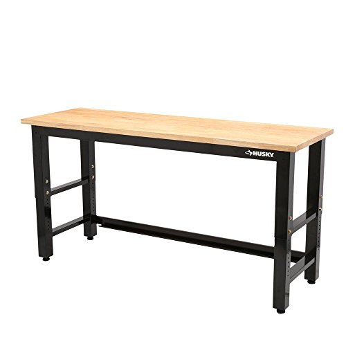 Husky 6 ft. Solid Wood Top Workbench