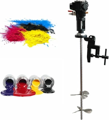 Power Mixer Pneumatic Agitator Clamp-On Drum Agitator Industrial-Grade Pneumatic Shaker Paint Stirring Tool，Pneumatic Mixer,50 Gallon Side Clamp Pneumatic Agitator, 2500RPM Clamp Mount Tank