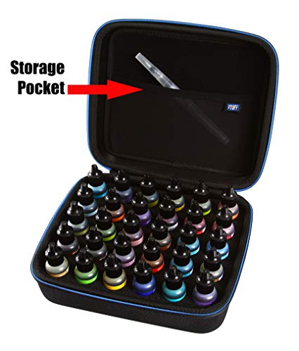 Image of 2TUFF Alcohol Ink Storage Case - Fits up to 30 Bottles - Multi-Use Paint Organizer with Foam Insert and Inner Storage Pocket