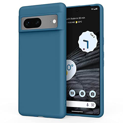 Coque Google Pixel 8 anti-rayures en silicone souple fin bleu abysse durable