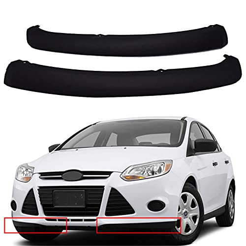 PartsFlow Front Bumper Lower Spoiler Lip Air Chin Splitter Left And Right Side Air Dam Deflector Valance For 2012 2013 2014 Ford Focus FO1095244 FO1095245