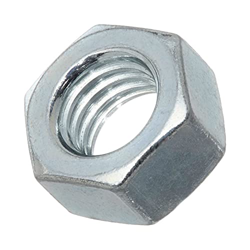 5 Pcs M22-2.5mm Silver Hex nut, 4.8 Grade,Metric Thread nut Made of Zinc Plated, with Large Contact Surface and Strong Resistance, Easy to Operate