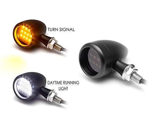 Alchemy Parts Nero Motocicletta frecce LED con la