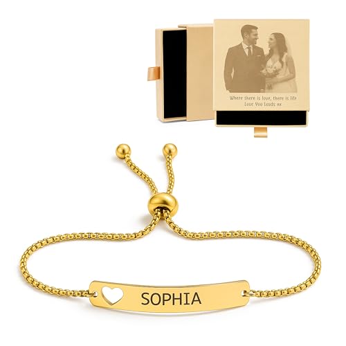 Custom Bar Bracelet for Women Personalised Bracelet Gold/Sil