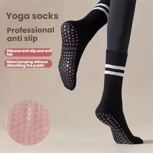 Long Yoga Socks with Grip. Non-Slip Women in Pilates. Ballet. Dance. and Hospital Personalized Multi-Color3