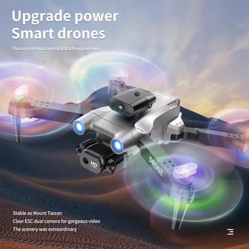 Image of WEADFAX-Drone-with-4K-Camera-WiFi-FPV-1080P-HD-Dual-Foldable-RC-Drone-Altitude-Hold-Headless-Mode-Visual-Positioning-Auto-Return-App-Control-Quad-Copter (D2)