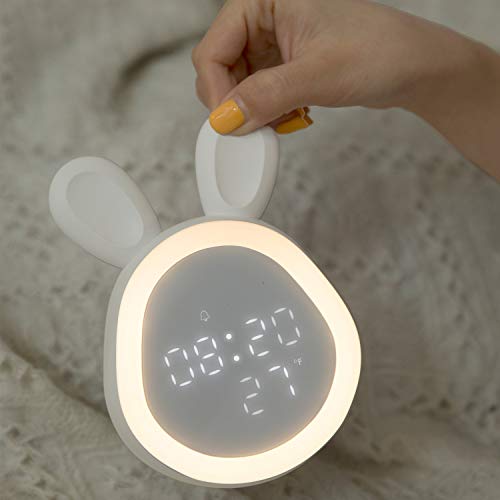 Cozy Villa Digital Alarm Clock With Night Light And Temperature Display, Cute Alarm Clocks For Kids Toddlers Adults, White Alarm Clock For Bedroom Home Office, Adjustable Volume And Brightness #TOP3