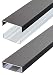 Produktbild Flacher Design Aluminium Kabelkanal lackiert in Titanium Anthrazit Seidenmatt selbstklebend 50 mm x 15 mm Alunovo Kabelschacht Leitungskanal Installationskanal (Länge: 100cm)