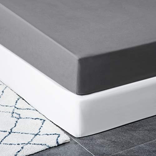 Mohap Fitted Sheet Full Wide Band Deep Pocket Tight Fit Hotel Quality Brushed Microfiber Durable and Breathable Suitable for Mattress Up to 16'' Gray