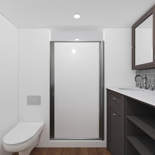 Nautilus 68x36 RV Retractable Shower Door Opaque Plain - Nickel