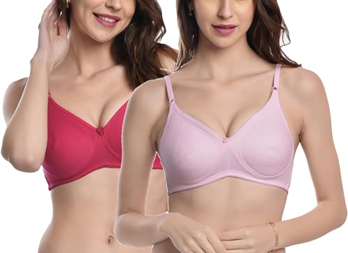 Image of FIMS - Fashion is my style Women Cotton Blend Non-Padded Non-Wired Moulded Bra Multicolor Cup- B