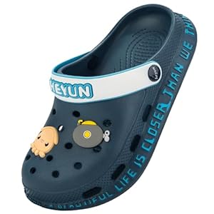 Azooken Kid’s Cute Clogs Slides Boys Girls Slippers Beach Pool Shower Sandals Cartoon Garden Shoes(Toddler/Little Kids/Big Kids)