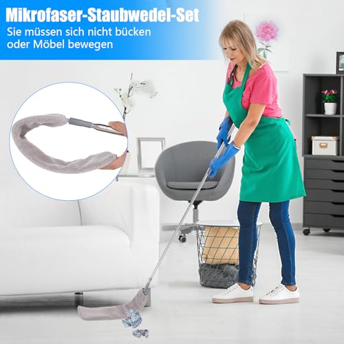 Plumeau télescopique en microfibre extensible 213 cm avec crochets