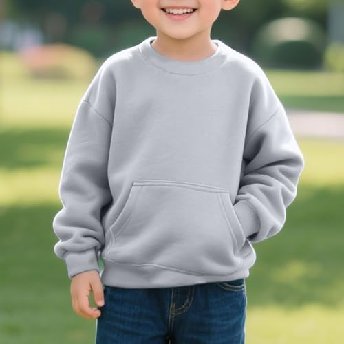 Crewneck Sweatshirts For Girl Long Sleeve Casual Winter Warm Sweatshirt Kids Fashion Oversized Pullover Top4
