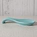 Now Designs Curved Stoneware Spoon Rest Eggshell Blue, 3.5x7.75 in