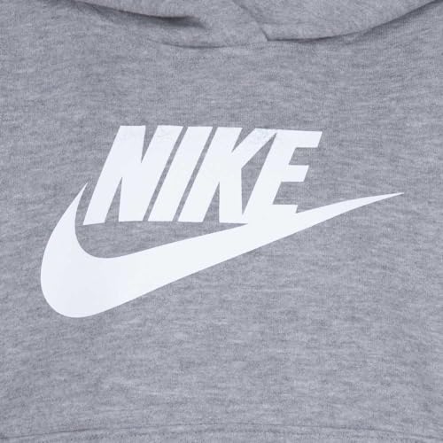Image of Nike Kids' Sportswear Club Fleece Pullover Hoodie and Joggers 2-Piece Outfit Set (Large Swoosh Logo)
